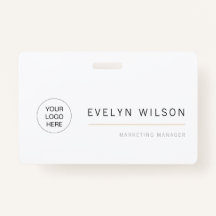 Simple Modern Corporate Employee Logo Name ID