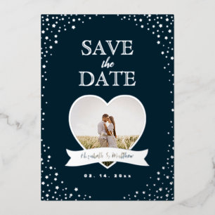 Simple Modern Couple Photo Wedding Save The Date