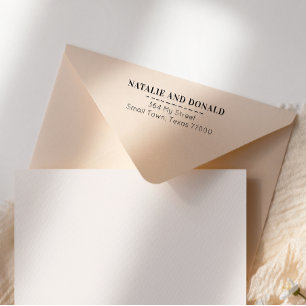 Simple Modern Couple Return Address Self-inking Stamp