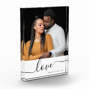 Simple Modern Couples Custom Photo Valentines Day