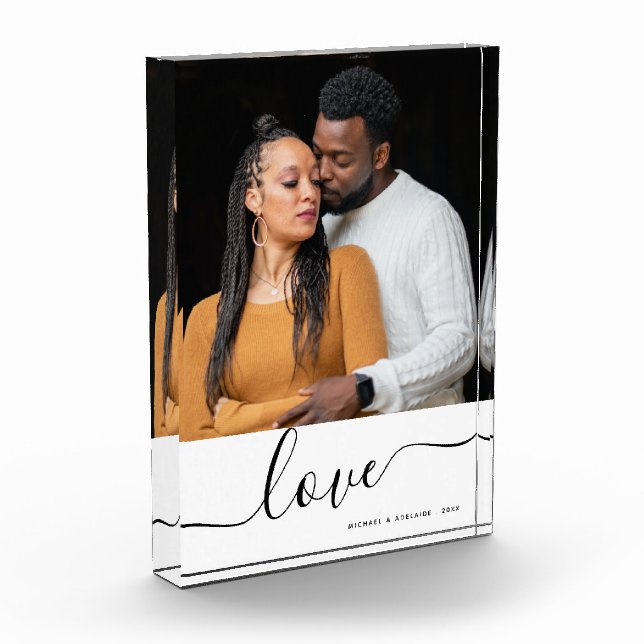 Simple Modern Couples Custom Photo Valentines Day (Left)