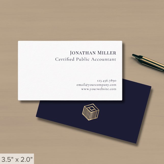 Simple Modern CPA Business Card (Creator Uploaded)