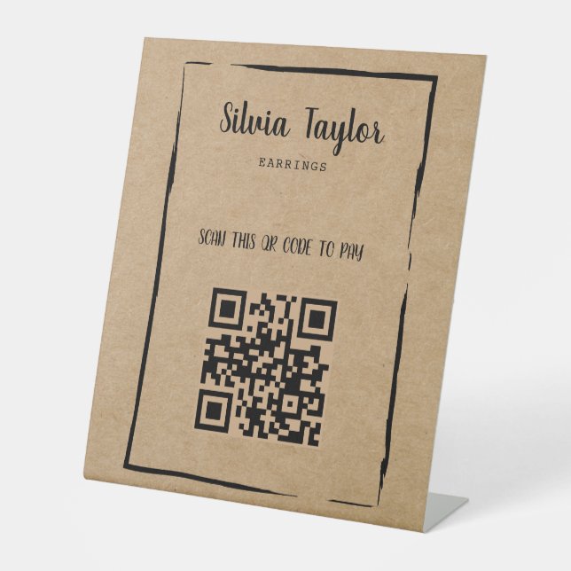 Simple Modern Craft Frame Pedestal Sign (Front)