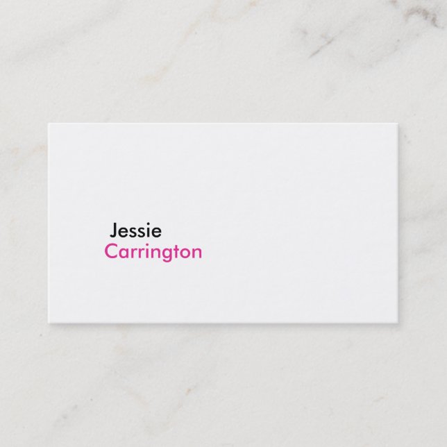 Simple Modern Crisp White 4 Business Card (Front)