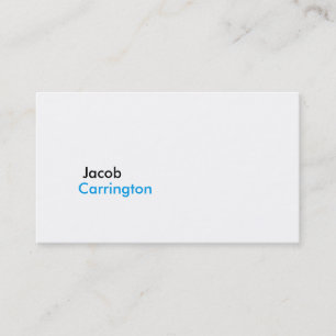 Simple Modern Crisp White Business Card