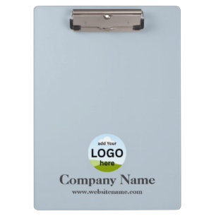 Simple Modern Custom Custom Company Logo Name Grey Clipboard