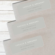Simple Modern Custom | Grey | Return Address