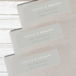 Simple Modern Custom | Grey | Return Address