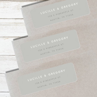 Simple Modern Custom | Grey | Return Address