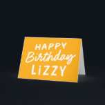 Simple Modern Custom Non-Photo Birthday Greeting Card<br><div class="desc">Design is modern and simple. Add a the birthday celebrant's name</div>