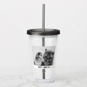 Simple, Modern Custom Pet or People Photo Acrylic Tumbler