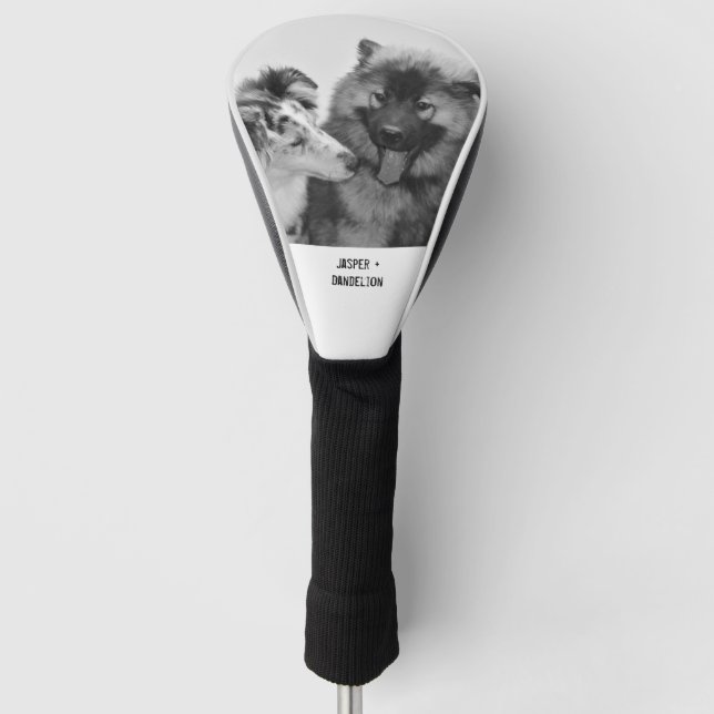 Simple, Modern Custom Pet or People Photo Golf Head Cover (Front)