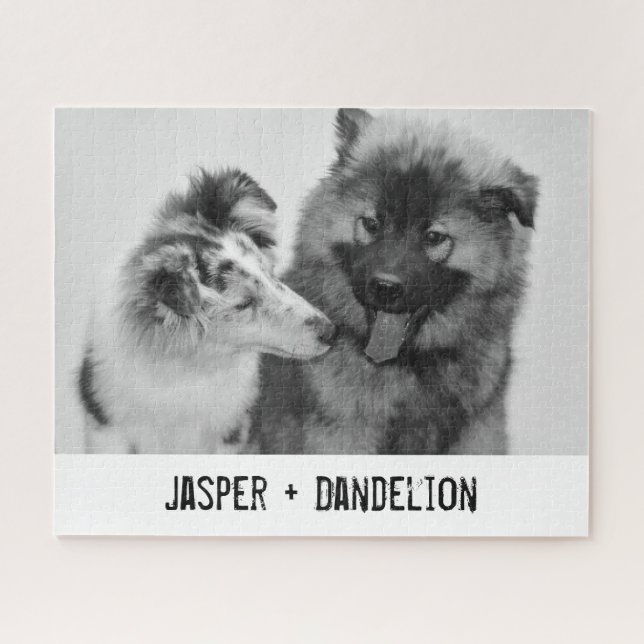 Simple, Modern Custom Pet or People Photo Jigsaw Puzzle (Horizontal)