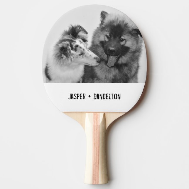 Simple, Modern Custom Pet or People Photo Ping Pong Paddle (Front)