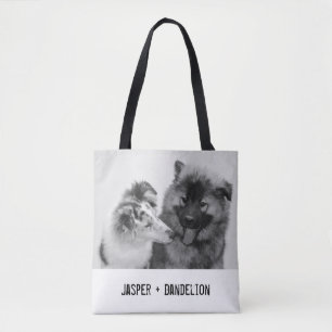 Simple, Modern Custom Pet or People Photo Tote Bag