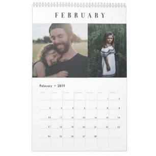 Simple Modern Custom Photo Calendar