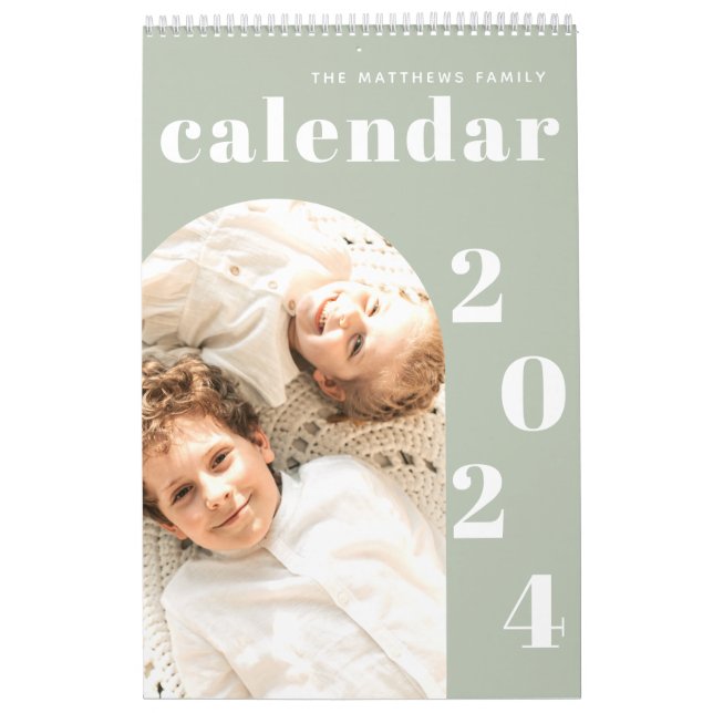 Simple Modern Custom Photo Planner Calendar (Cover)
