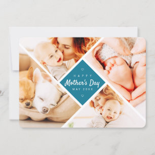 Simple Modern Custom Photos Happy Mother's Day Card