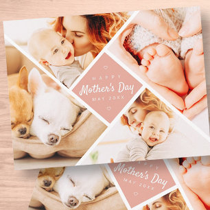 Simple Modern Custom Photos Happy Mother's Day Postcard