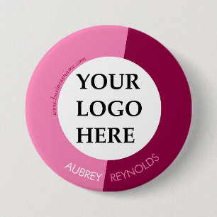 Simple Modern Custom Pink Professional Logo 7.5 Cm Round Badge