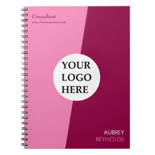 Simple Modern Custom Pink Professional Notebook