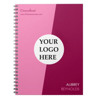 Simple Modern Custom Pink Professional Notebook