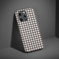 simple modern Cute Espresso brown gingham pattern