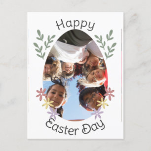 simple Modern cute Happy Easter to friends custom Holiday Postcard