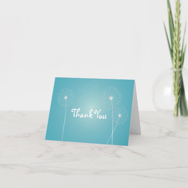 Simple, Modern, Dandelions | Thank You Cards (Front)