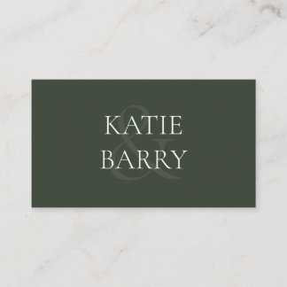 Simple Modern Dark Green RSVP Card