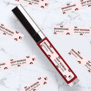 Simple Modern Deep Red Rum Tone Custom Lip Gloss