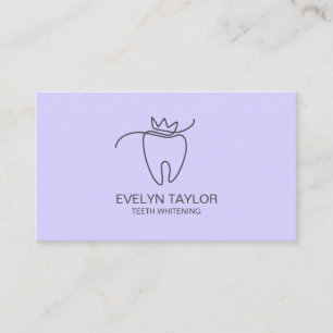 Simple Modern Dentist Dental Teeth Whitening Business Card