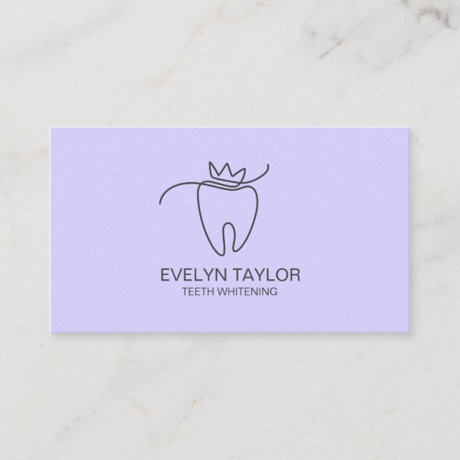 Simple Modern Dentist Dental Teeth Whitening Business Card (Front)