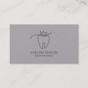 Simple Modern Dentist Dental Teeth Whitening Business Card
