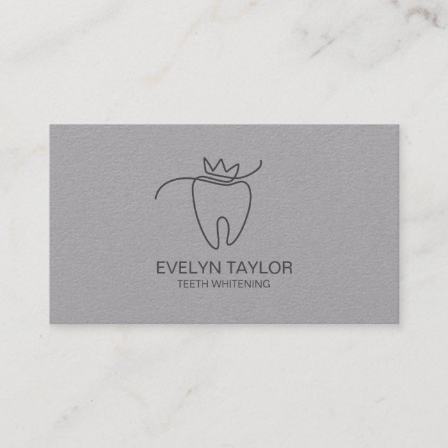 Simple Modern Dentist Dental Teeth Whitening Business Card (Front)