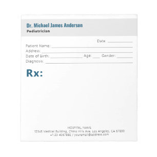 Simple Modern Doctor Prescription  Notepad