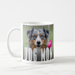 Simple Modern Dog Mom Pet Photo Coffee Mug