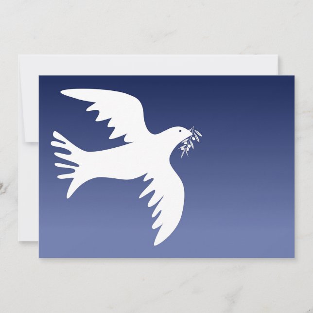 Simple Modern Dove Holiday Card Christmas Card (Front)