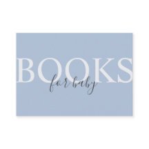 Simple Modern Dusty Blue Books for Baby Enclosure