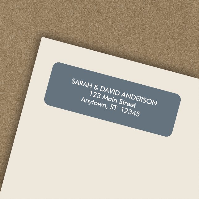 Simple Modern Dusty Blue Return Address Label (Creator Uploaded)