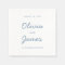 Simple Modern Dusty Blue Script Wedding Hashtag