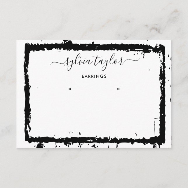 Simple Modern Earrings Jewellery Display Card (Front)