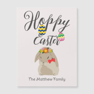 simple Modern easter bunny Happy Easter to friends