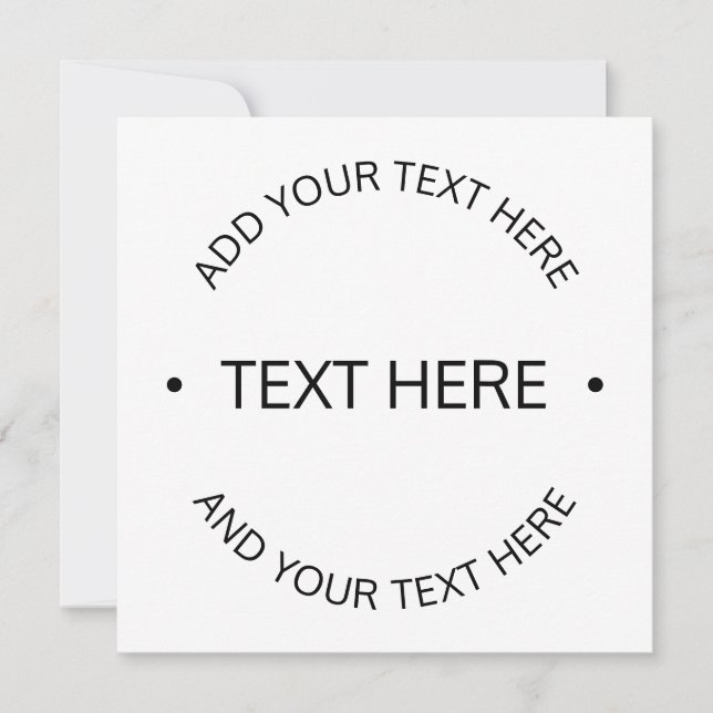 Simple Modern Editable Text | White & Black (Front)