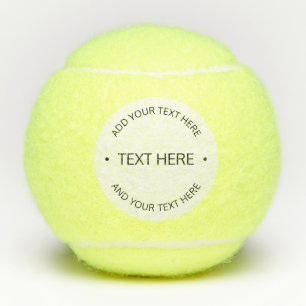 Simple Modern Editable Text   White & Black Tennis Balls