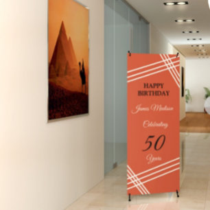 Simple Modern Elegant Birthday Party  Retractable Banner