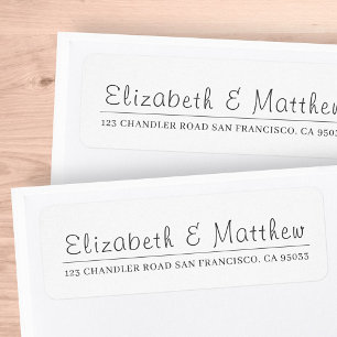 Simple Modern Elegant Chic Return Address
