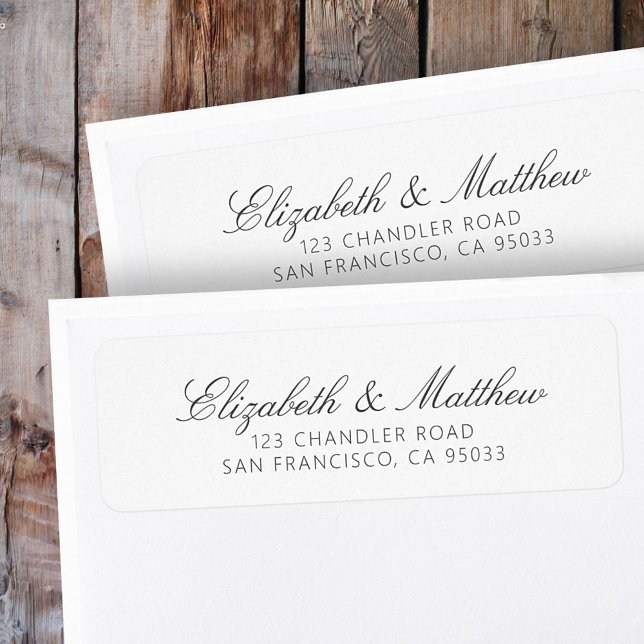 Simple Modern Elegant Chic Script Return Address (Creator Uploaded)