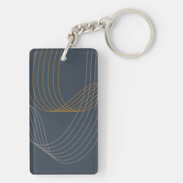 Simple, modern, elegant, cool, trendy illustration key ring (Back)