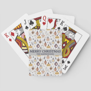 Simple Modern Elegant Decorative Christmas Family Playing Cards